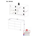 Ver imagem 4 de Cômoda com 6 Gavetas 120cm Multimóveis Mp4396 Preto