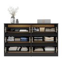 Ver imagem 5 de Cômoda com 6 Gavetas 120cm Multimóveis Mp4396 Preto