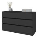 Ver imagem 2 de Cômoda com 6 Gavetas 120cm Multimóveis Mp4396 Preto