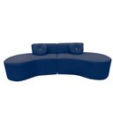 Ver imagem 6 de Sofá Modular Orgânico Monterrey 260cm + Puff Veludo Azul Marinho