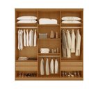 Ver imagem 3 de Guarda-Roupa 6 Portas e 4 Gavetas 100% MDF Premier Marrom/Marrome/Off White