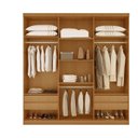 Ver imagem 3 de Guarda-Roupa 6 Portas e 4 Gavetas 100% MDF Premier Marrom/Marrome/Off White