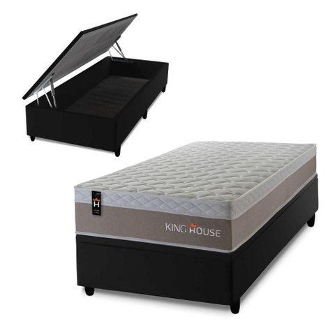 Cama Box Baú Sheffield 88x188 c/ Molas Ensacadas King House