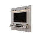 Ver imagem 6 de Painel Ripado para TV até 75 Polegadas com LED MDF 250cmx240cm Trento Cinza Bali