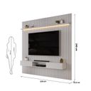 Ver imagem 4 de Painel Ripado para TV até 75 Polegadas com LED MDF 250cmx240cm Trento