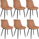 Ver imagem 1 de Conjunto com 6 Cadeiras para Sala de Jantar Tainá Marrom/Caramelo