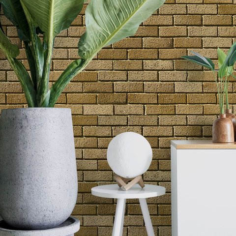 Papel de Parede Adesivo Tijolinho Realista Tons de Bege 5m