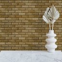 Ver imagem 2 de Papel de Parede Adesivo Tijolinho Realista Tons de Bege 5m