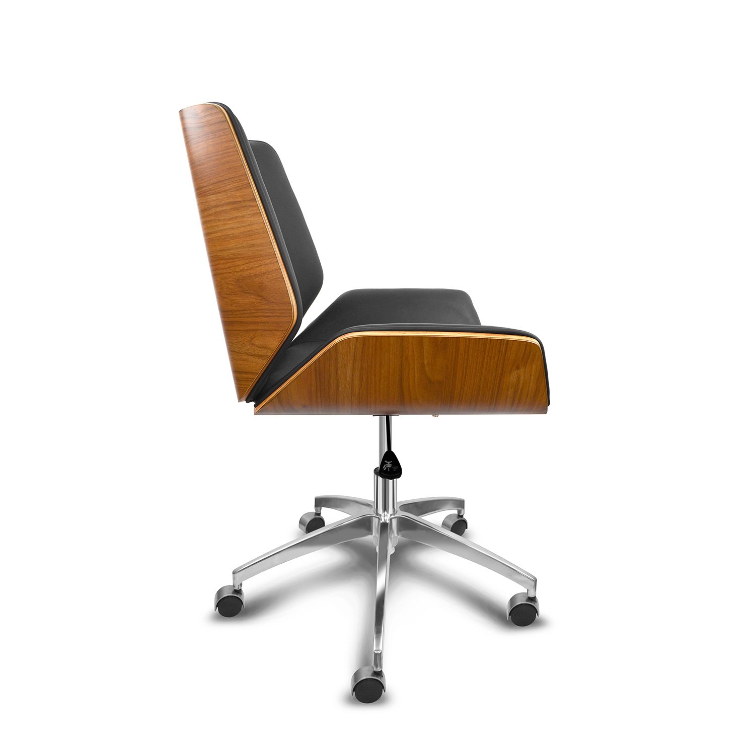 Cadeira Presidente Escritório Ergonômica Gogo Chair Go-2101 Wood Luxo - Preta - 3