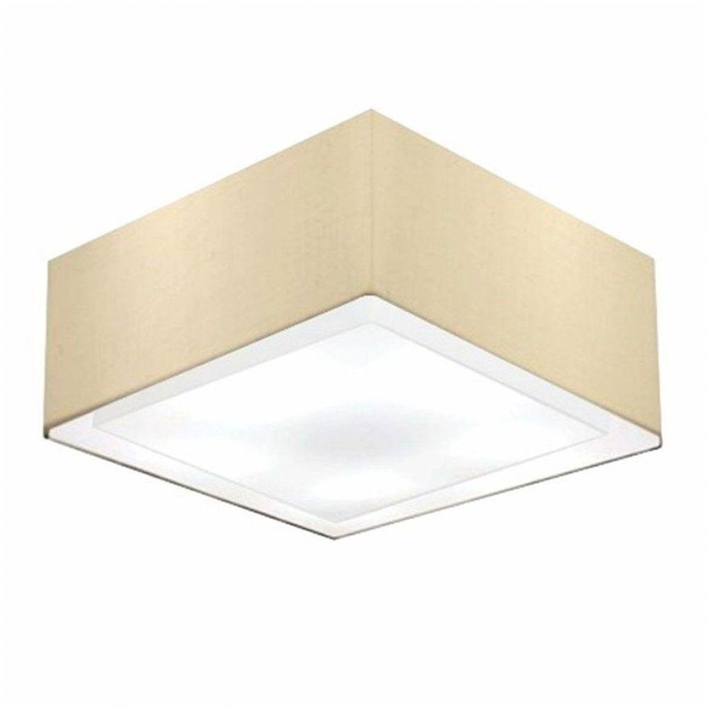 Plafon Quadrado Sl-3040 Cúpula Cor Algodão Crú - 1