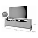 Ver imagem 3 de Rack Permóbili Moema para TV de 70 Polegadas Off White/Cinamomo, 180cm