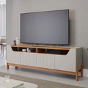Ver imagem 2 de Rack Permóbili Moema para TV de 70 Polegadas Off White/Cinamomo, 180cm