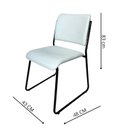 Ver imagem 3 de Cadeira Escritório Fixa Empilhável Auditório Hotel Matrix