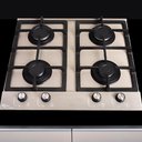 Ver imagem 2 de Cooktop 4 Bocas Fischer Platinium Prime a Gás com Mesa de Aço Escovado Bivolt