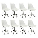 Ver imagem 1 de Kit 8 Cadeiras Escritório Secretária Decorativa Eames Chicago