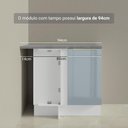 Ver imagem 5 de Balcão de Canto 1 Porta Branco/Cinza Lux Madesa