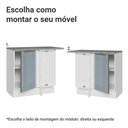 Ver imagem 4 de Balcão de Canto 1 Porta Branco/Cinza Lux Madesa