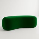 Ver imagem 2 de Puff Redondo Orgânico Moderno Feijão Sala Quarto Recpção Luxo 100cm