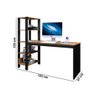 Mesa Escrivaninha Artemis Home Office com Prateleiras Cor Canela - 2
