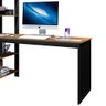 Mesa Escrivaninha Artemis Home Office com Prateleiras Cor Canela - 5