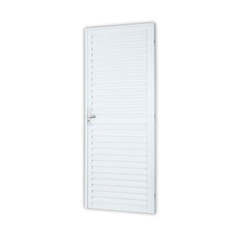 Porta Vestiario Palheta em Alumínio Branco 160cm x 70cm Linha 25 com Trinco
