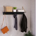 Ver imagem 1 de Prateleira Decorativo Estilo Industrial com Ganchos Cabide Asn 27894 Freedom Naturart