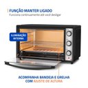 Ver imagem 6 de Forno Elétrico Mondial 60 Litros Funções Assar Gratinar Aquecer 1800w Preto e Inox 220v