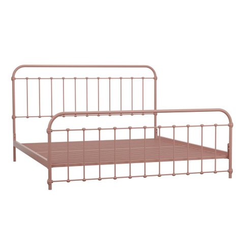 Cama de Ferro Patente King Icamas Rosa Bebê