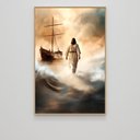 Ver imagem 3 de Quadro Decorativo Jesus Andando sobre As Águas Sala Quarto Casa Escritório