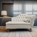 Ver imagem 2 de Recamier Sofá Esquerdo Larissa 120cm Sala Suede Marfim - Incasa Decor