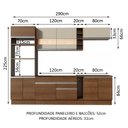 Ver imagem 4 de Armário de Cozinha Completa 290cm Rustic/Crema Vicenza Madesa