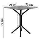 Ver mais imagens de Conjunto Sala de Jantar Mesa Thais com 4 Cadeiras 0,70m Granito Ocre Preto Floral Artefamol