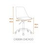 Kit 8 Cadeiras Escritório Secretária Decorativa Eames Chicago - 2