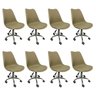 Kit 8 Cadeiras Escritório Secretária Decorativa Eames Chicago - 1