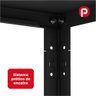 Estante Montável de Aço com 06 Prateleiras sem Reforço Pandin 1,95 X 0,30 M Preto - 4