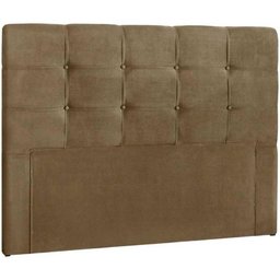 Cabeceira Casal Alpha 140cm Suede Taupe - 1 Cabeceira Casal Alpha 140cm Suede Taupe - 1