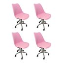 Ver imagem 1 de Kit 4 Cadeiras Escritório Secretária Decorativa Eames Chicago