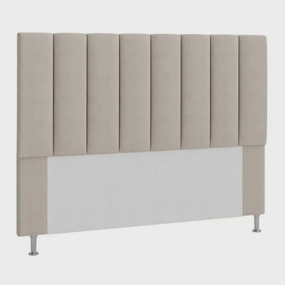 Ver imagem 1 de Cabeceira Cancun para Cama Box Queen 160 Cm Suede Bege