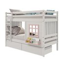 Ver imagem 5 de Beliche Infantil com Janela Gavetas e Cortina Madeira Maciça Branco/ Rosa Housin