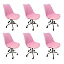 Ver imagem 1 de Kit 8 Cadeiras Escritório Secretária Decorativa Eames Chicago