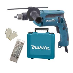 Furadeira Impacto 1/2 760w Makita Hp1640k + Acessórios 110v