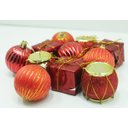 Ver imagem 5 de Kit 22 Pçs Tubo Enfeite Natalino Árvore Natal Vermelho 5cm