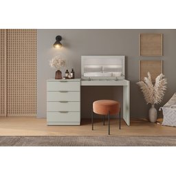 Escrivaninha Penteadeira Camarim Princess com Porta Joias Mavaular Off White - 5