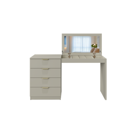 Escrivaninha Penteadeira Camarim Princess com Porta Joias Mavaular Off White