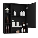 Ver imagem 3 de Armário de Banheiro com Espelheira 1 Porta Olimpia Espelho - Preto