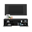 Ver imagem 5 de Rack Retrô com Painel para TV até 65" Multimóveis Flórida FG3133 Preto/Branco
