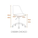 Ver imagem 2 de Kit 8 Cadeiras Escritório Secretária Decorativa Eames Chicago Cinza