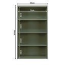 Ver imagem 5 de Cristaleira Cozinha 2 Portas Vidro 190CMX80CM Sevilha Verde/Hill