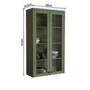 Ver imagem 4 de Cristaleira Cozinha 2 Portas Vidro 190CMX80CM Sevilha Verde/Hill