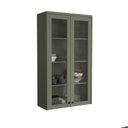 Ver imagem 1 de Cristaleira Cozinha 2 Portas Vidro 190CMX80CM Sevilha Verde/Hill